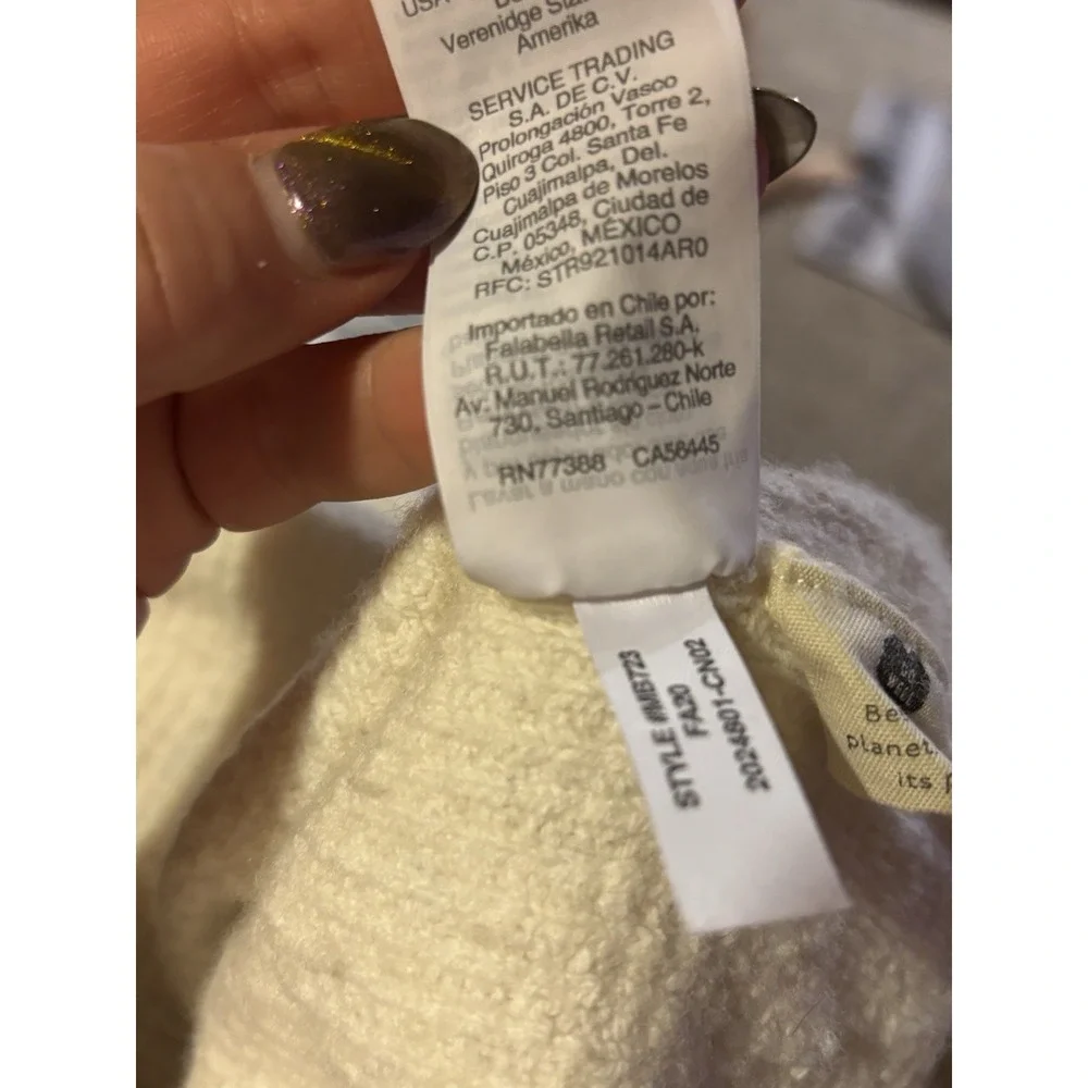 Madewell‎ Oatmeal cropped knit sweater 🤍 cozy minimalist long sleeve - Picture 6 of 9